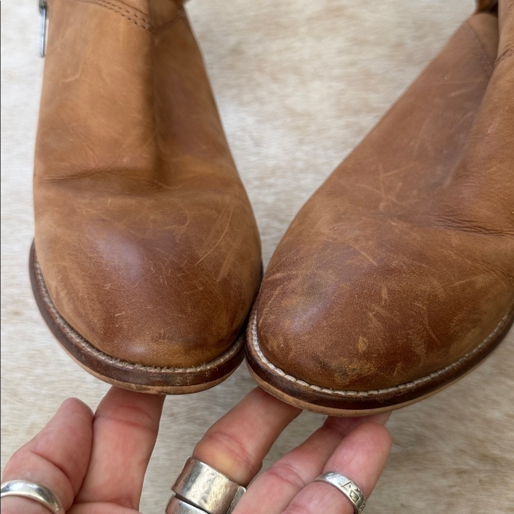 Anthropologie Seychelles Women's Tan SNARE Leather Ankle Booties size 8 - Picture 11 of 15